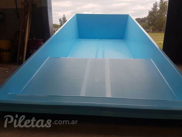 Piscina rectangular con solarium S-770 